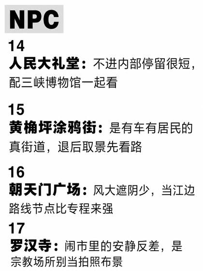 重庆　NPC 档